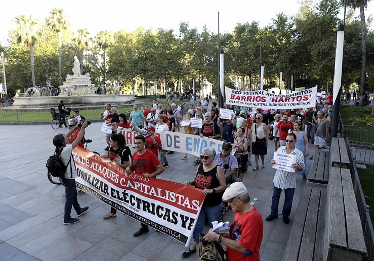 Una reciente protesta por los cortes de luz