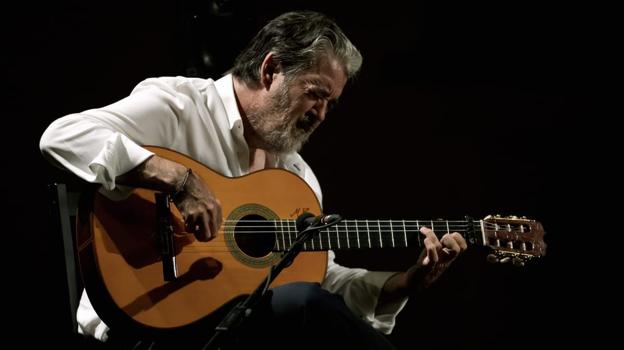 Rafael Riqueni, durante su actuación el 12 de julio en el Lilian Baylis Studio