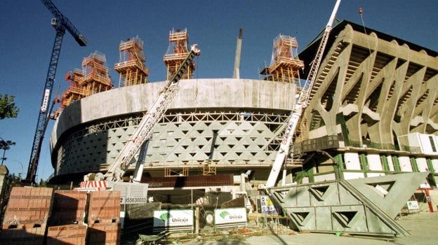 El nuevo estadio del Real Betis Balompié, en plenas obras