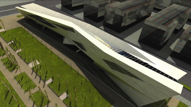Recreación virtual de l proyecto de Zaha Hadid para la Universidad de Sevilla