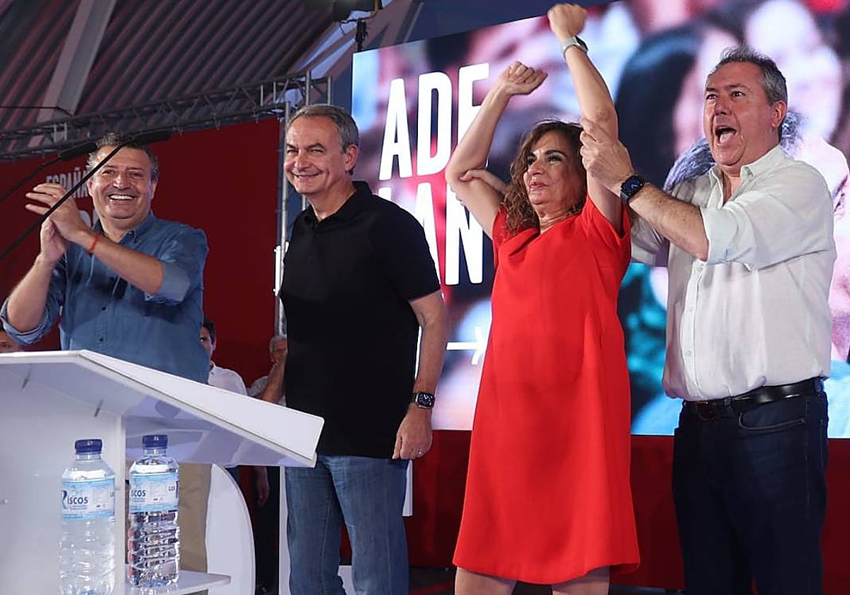 José Luis Rodríguez Zapatero protagonizó el cierre socialista en la provincia de Sevilla