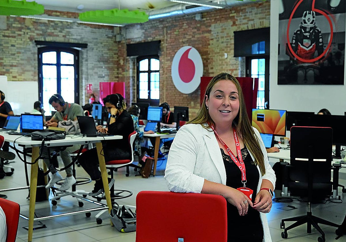 Mar Hernández, team leader de uno de los proyectos de Vodafone en el centro de Málaga