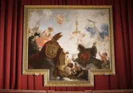 El cuadro de Herrera el Mozo ya luce en la Catedral de Sevilla 'con una nueva luz'