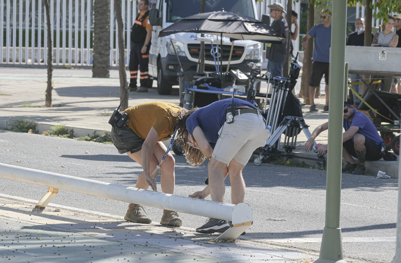 La Cartuja vive el rodaje de '1992', la serie de Álex de la Iglesia para Netflix