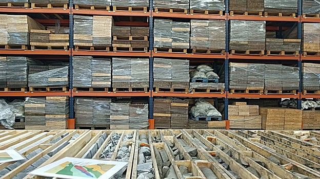 La litoteca o almacén en el que se guardan todos los resultados de los sondeos