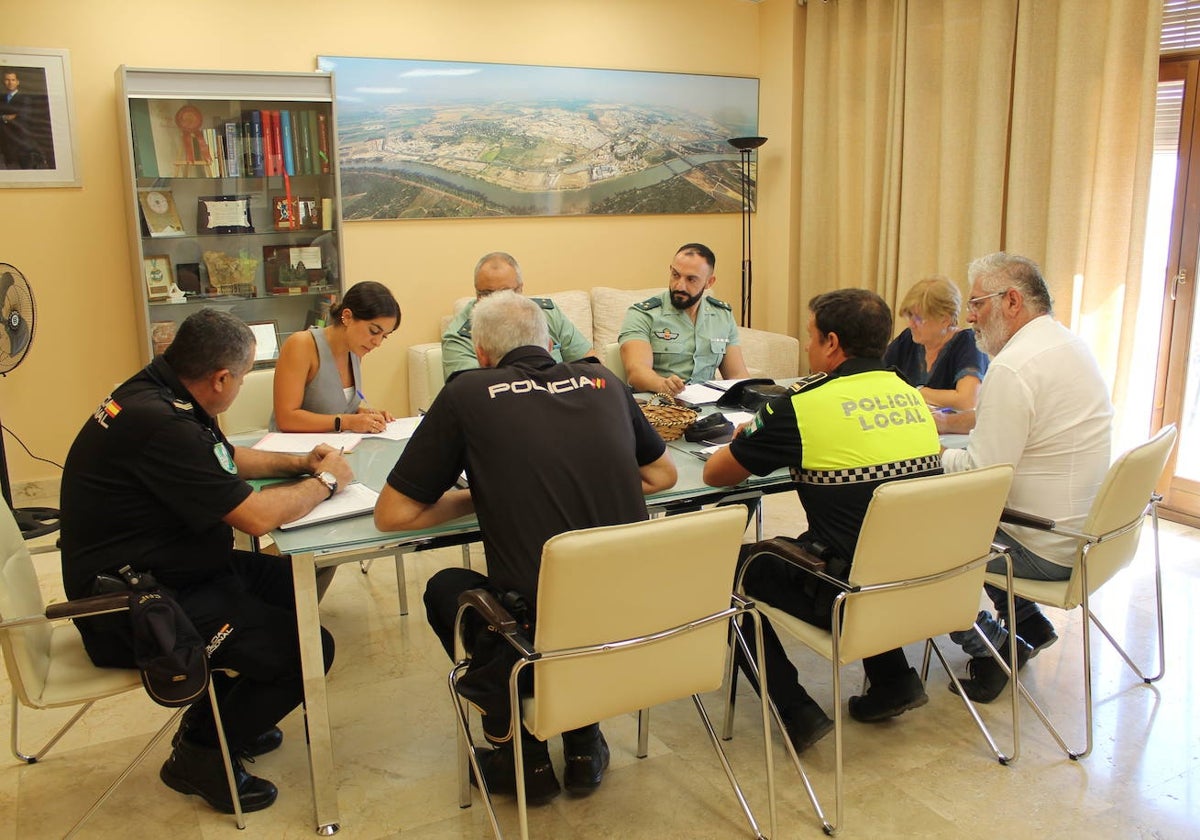 Reunión de la Junta Local de Seguridad el pasado 17 de agosto en Gelves