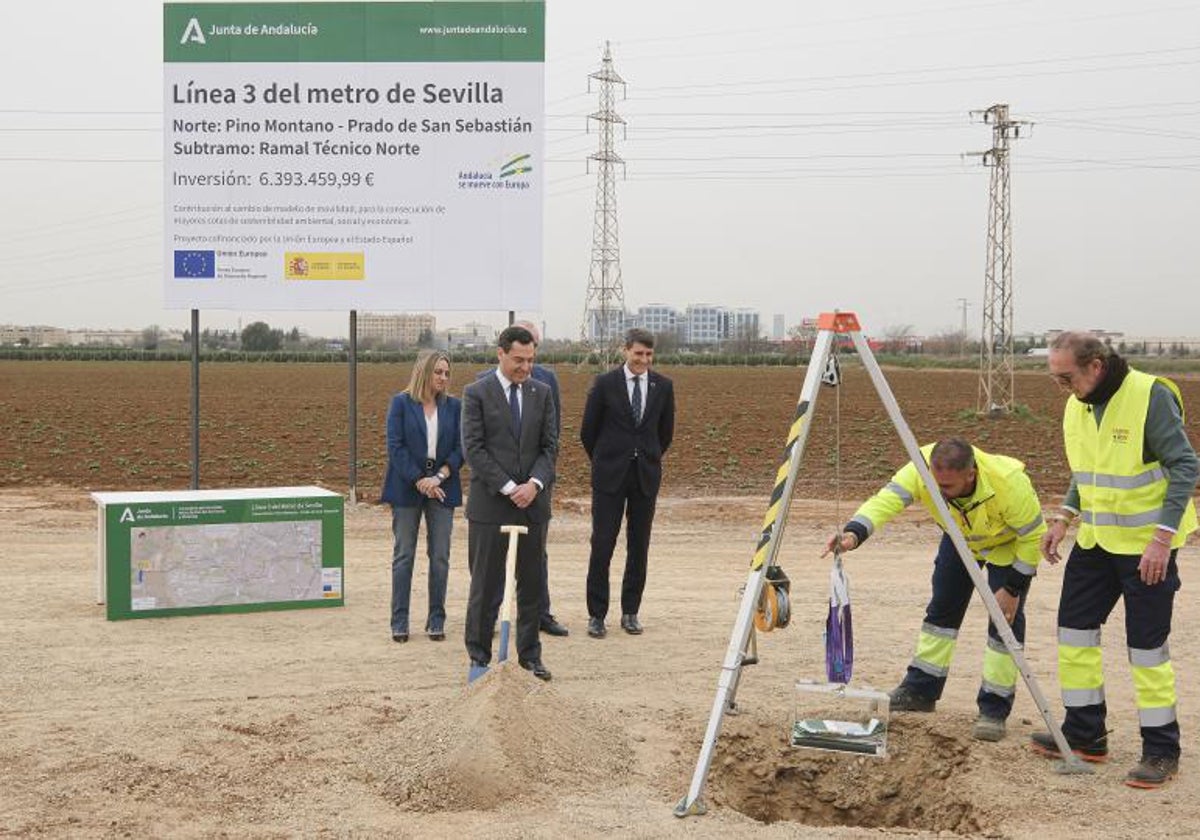 Primera piedra del ramal técnico del metro de Sevilla