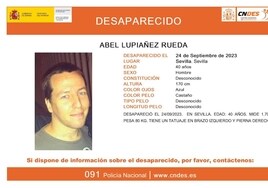 Denuncian la desaparición de un hombre en Sevilla