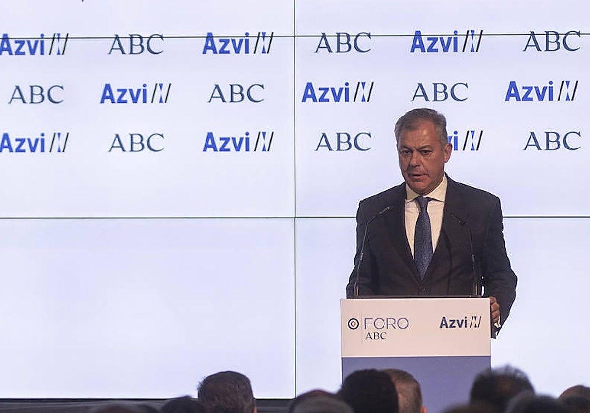 El alcalde de Sevilla, José Luis Sanz, durante el foro organizado este martes en la Galería de ABC