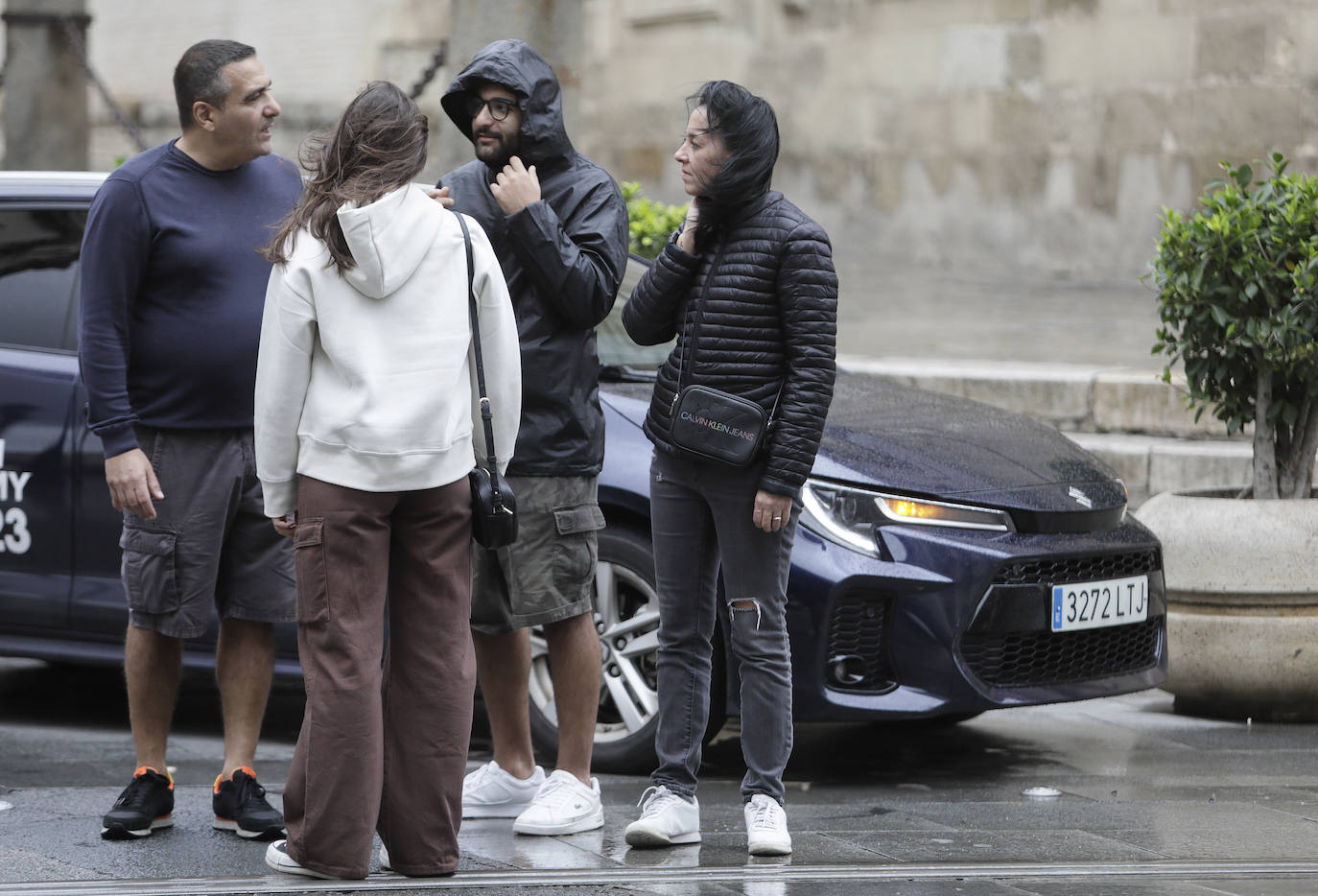  Jornada de jueves con fuertes lluvias provocadas por la borrasca 'Aline' en Sevilla
