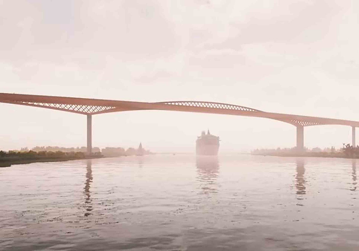 Una de las recreaciones para el futuro puente de la SE-40