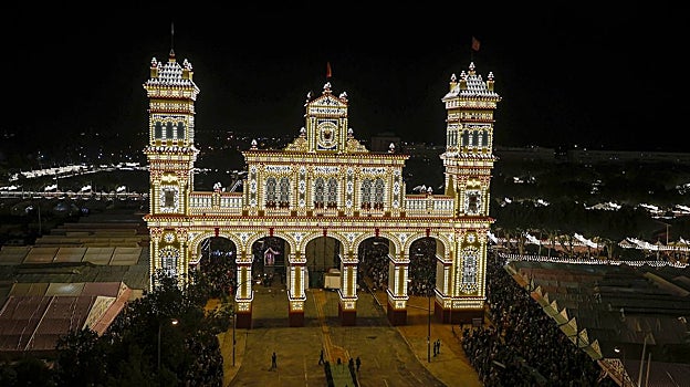 Encendido del alumbrado de la Feria de Sevilla del años 2023