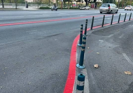 El Ayuntamiento pintará líneas rojas en los carriles bus tras la retirada de los separadores