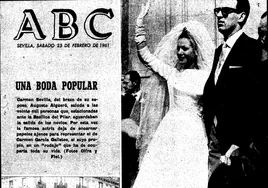 La historia en imágenes de ABC: una portada para Carmen Sevilla, la novia de España
