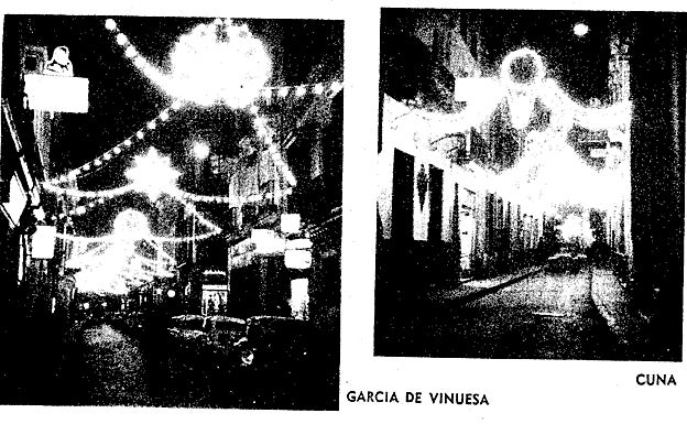 En el interior de ambos ejemplares había muchas imágenes de la ciudad iluminadas por Navidad