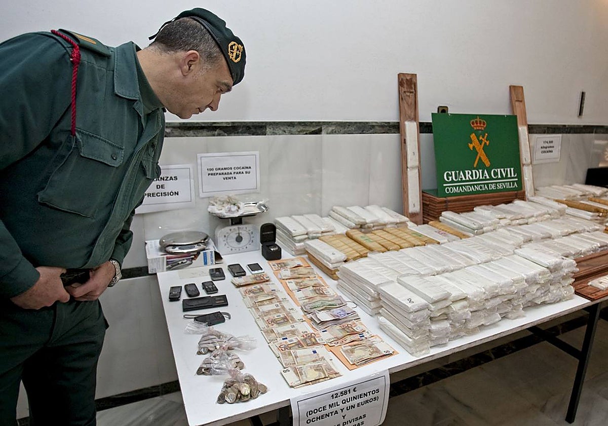 Imagen de una reciente incautación de cocaína