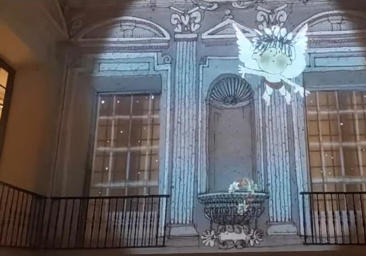 Captura del mapping del Museo de Bellas Artes de Sevilla