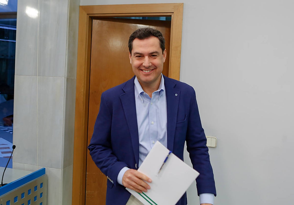 El presidente de la Junta de Andalucía, Juanma Moreno