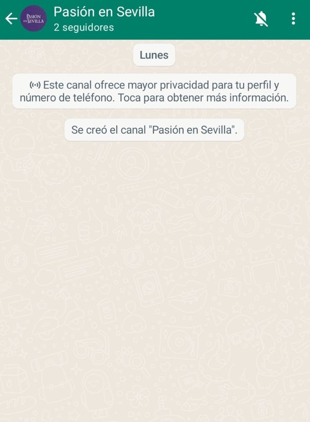 Pasión en Sevilla estrena canal de WhatsApp