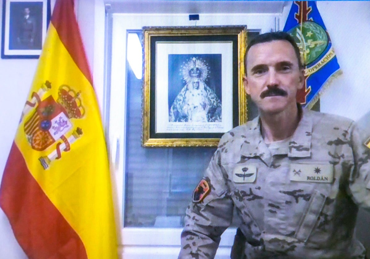 Francisco Javier Fernández Roldán, comandante de la Task Force Toro en la base Al Asad de Irak