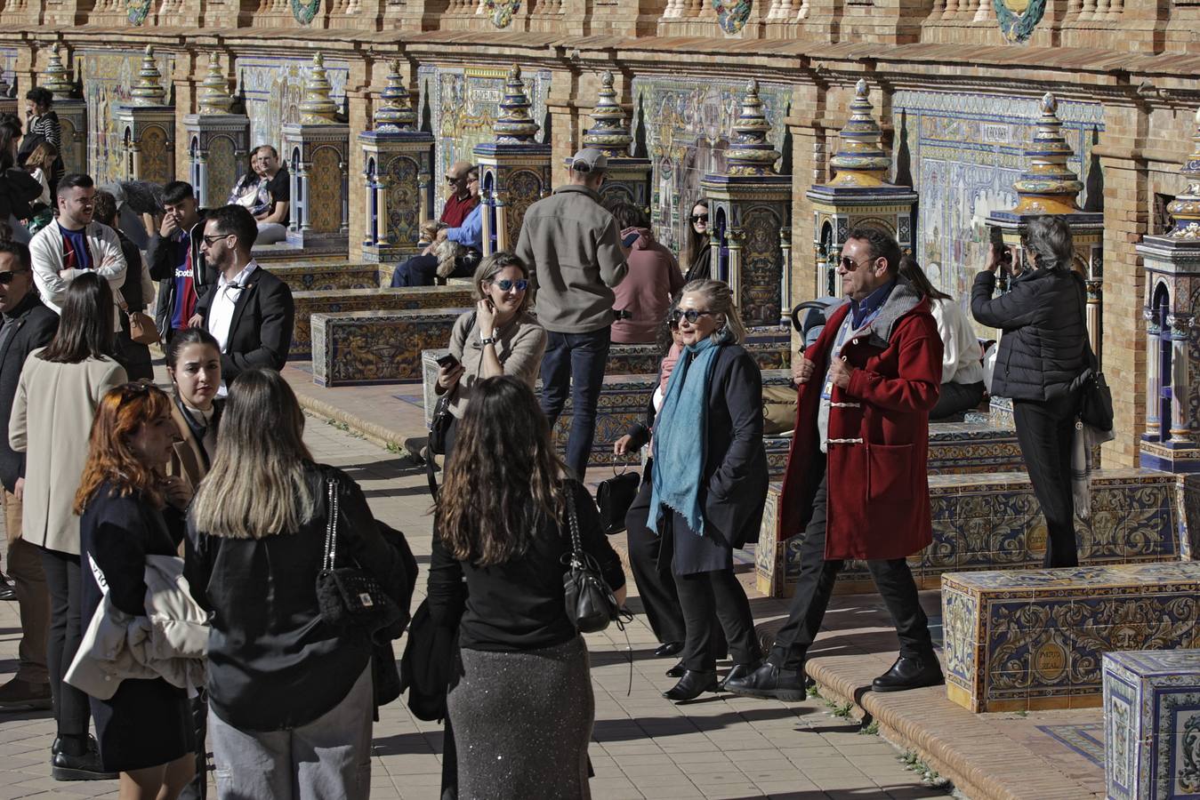 Hillary Clinton, en su visita a la Plaza de España y el Archivo de Indias
