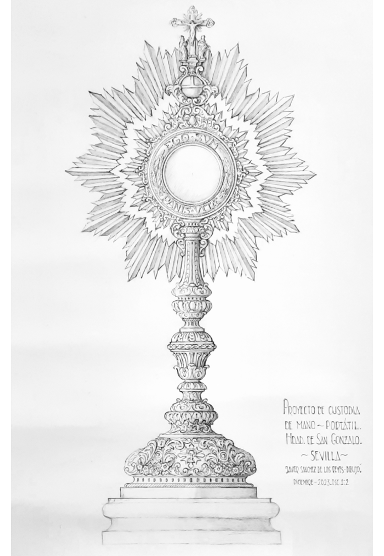 Diseño del ostensorio de San Gonzalo