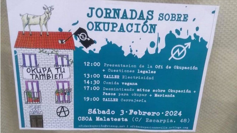 Cartel que anunciaba las jornadas de la semana pasada