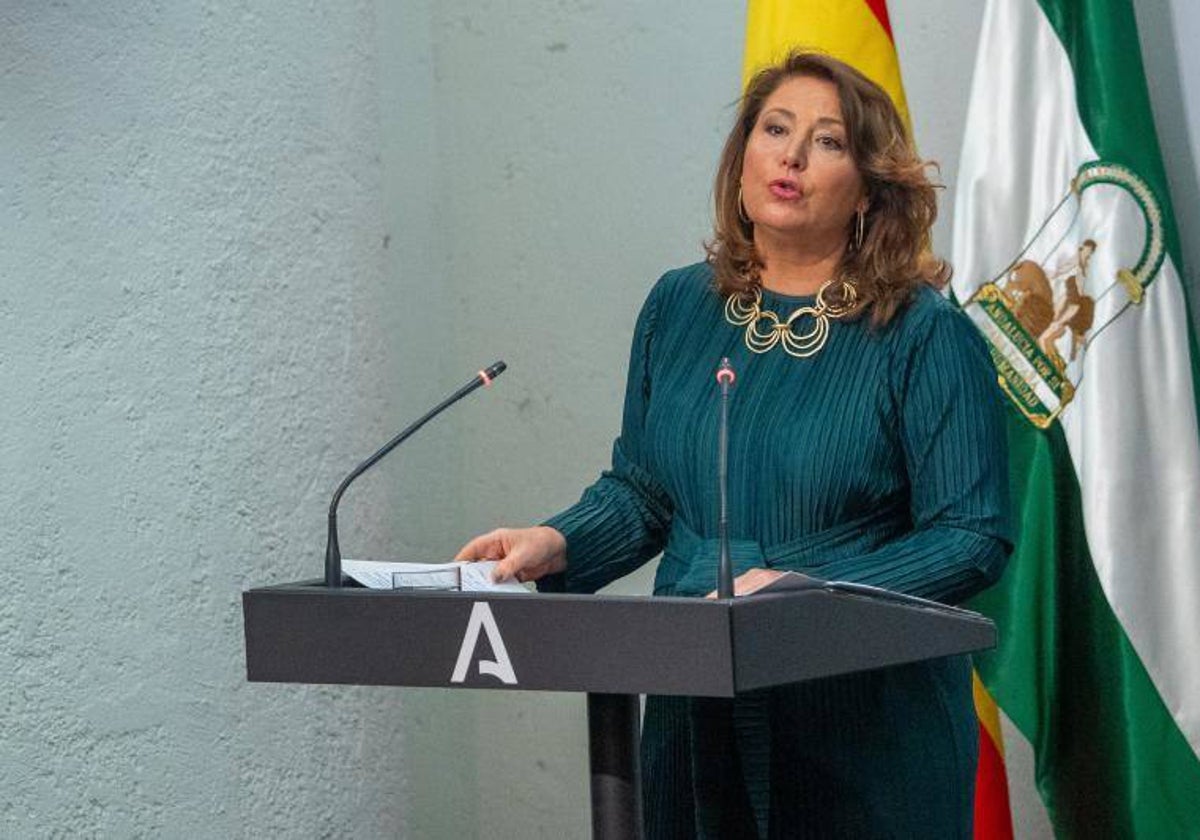 La consejera de Agricultura, Pesca, Agua y Desarrollo Rural, Carmen Crespo