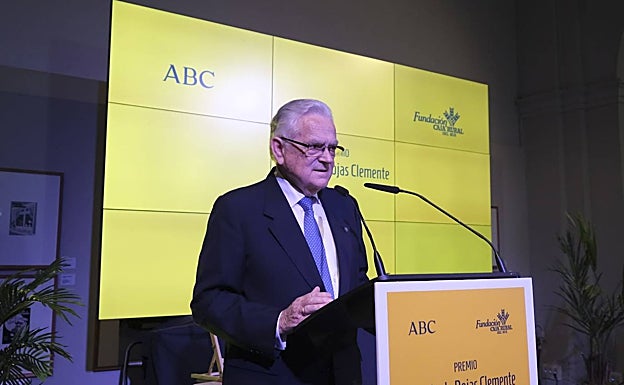 Juan Cano durante su discurso de agradecimiento