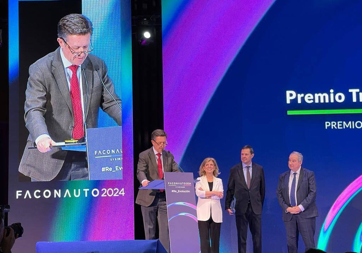 Francisco Galnares, presidente de Syrsa, en el congreso de Faconauto de Madrid donde ha sido premiado por su trayectoria en el sector