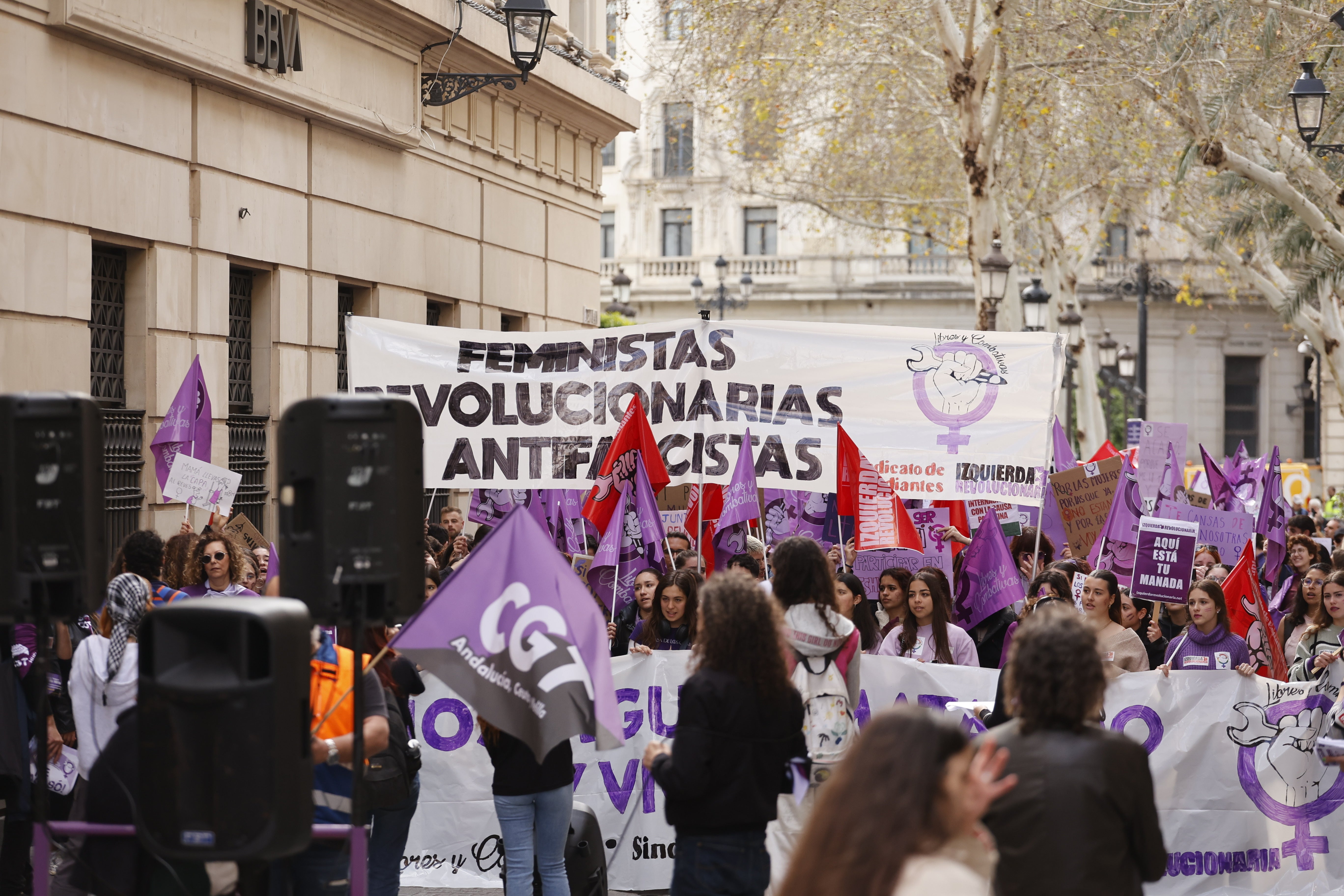 La manifestación recorrió las principales calles del centro de la ciudad con muchos gritos y pancartas