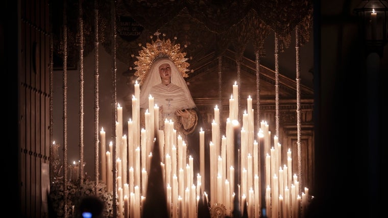 María Santísima de las Aguas, de la Hermandad del Museo, un Lunes Santo