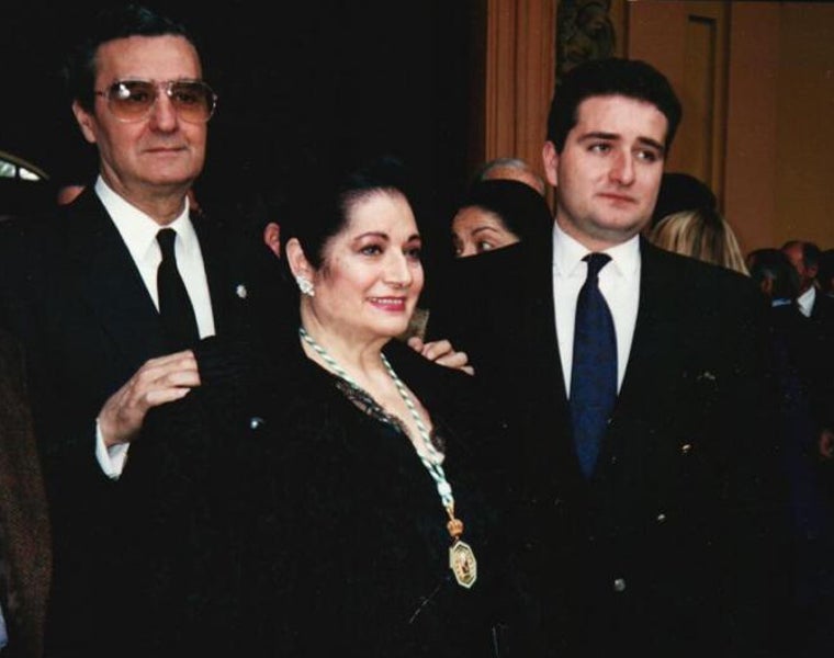 Juanita Reina, junto a Federico Casado 'Caracolillo' y Federico Casado Reina