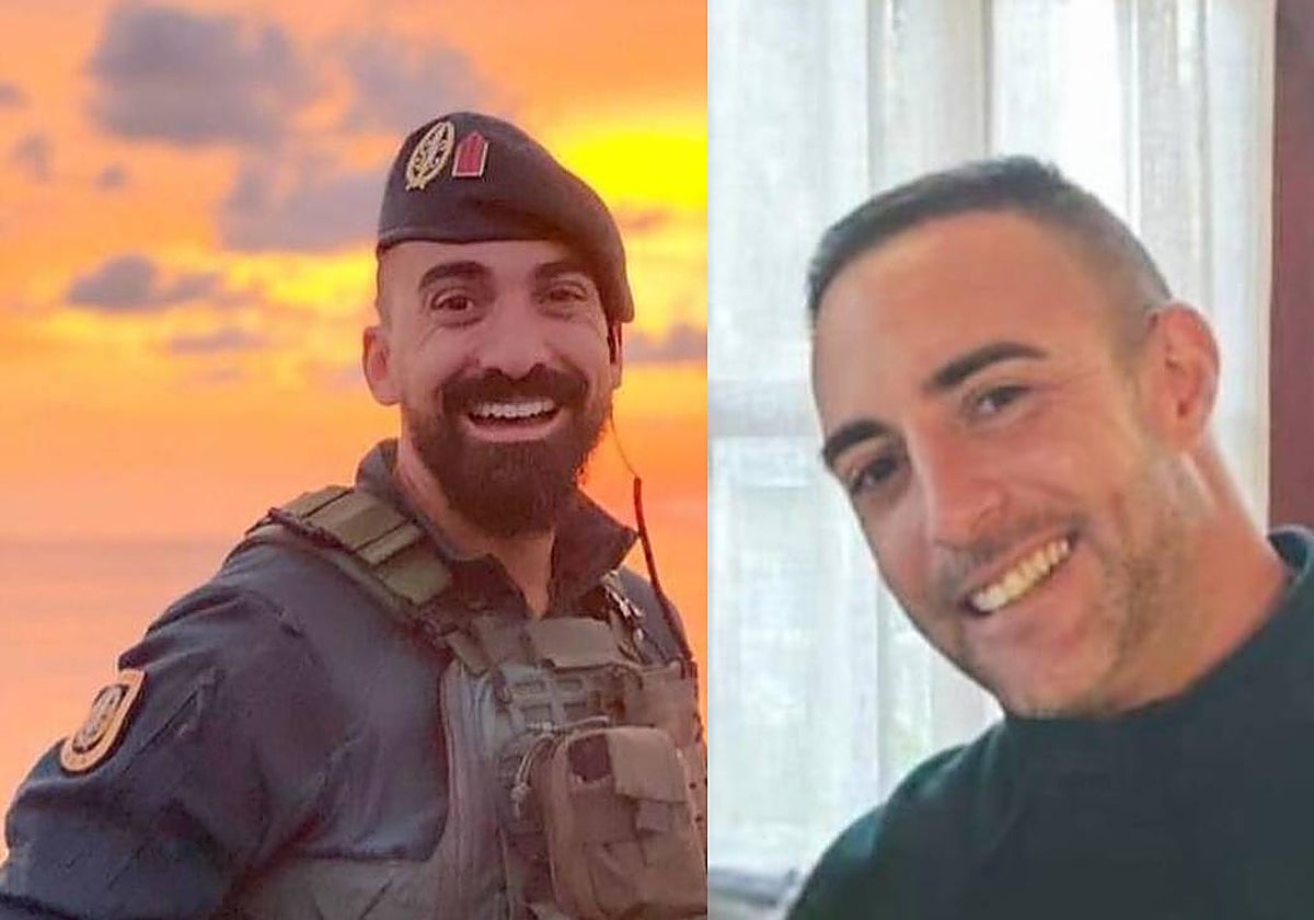 A la izquierda, el cabo primero Eneko Lira y a la derecha el guardia Juan Jesús López