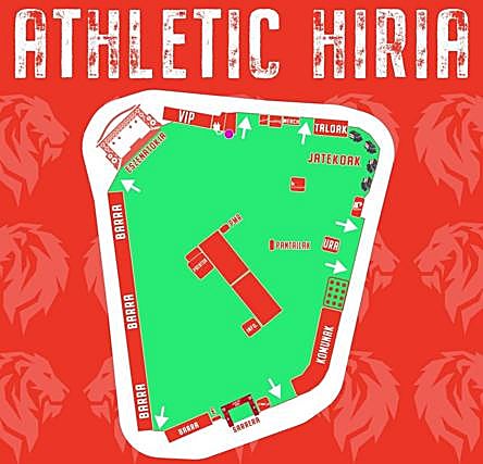 Mapa de la fan zone del Ahtletic Club