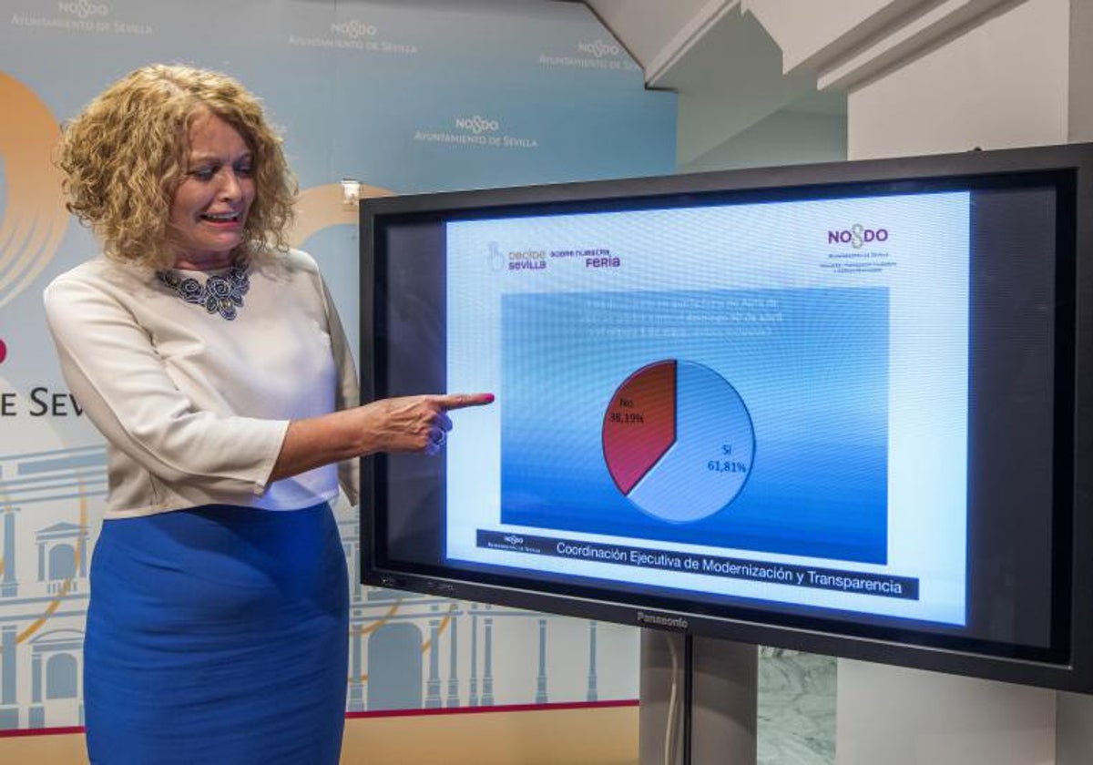Presentación en 2016 de los resultados del referéndum que hizo Juan Espadas