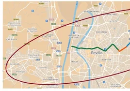 La ampliación del metro de Sevilla al Aljarafe Norte pasa por Camas, Castilleja, Gines y Tomares