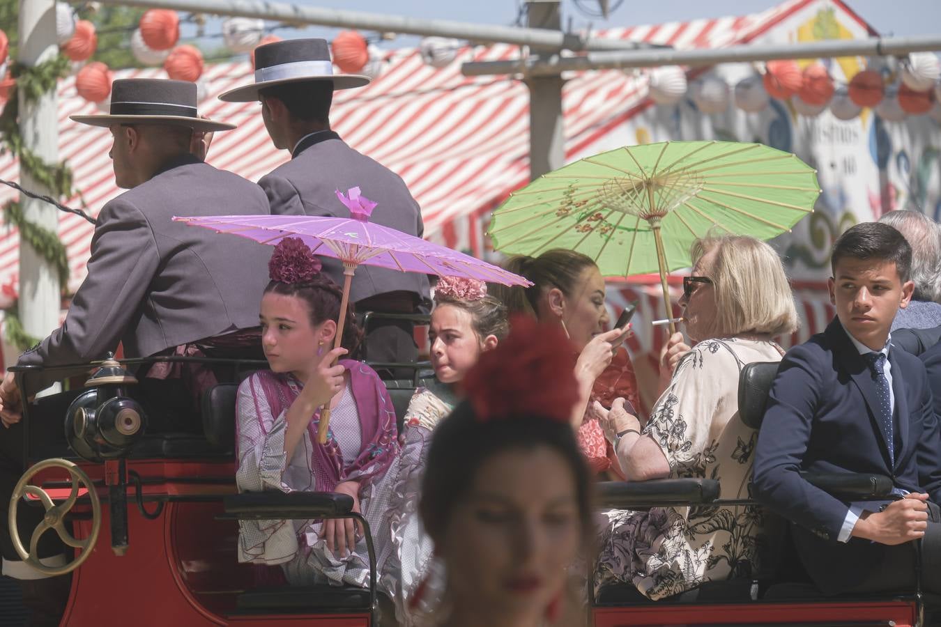 Ambiente en el real durante el domingo de Feria