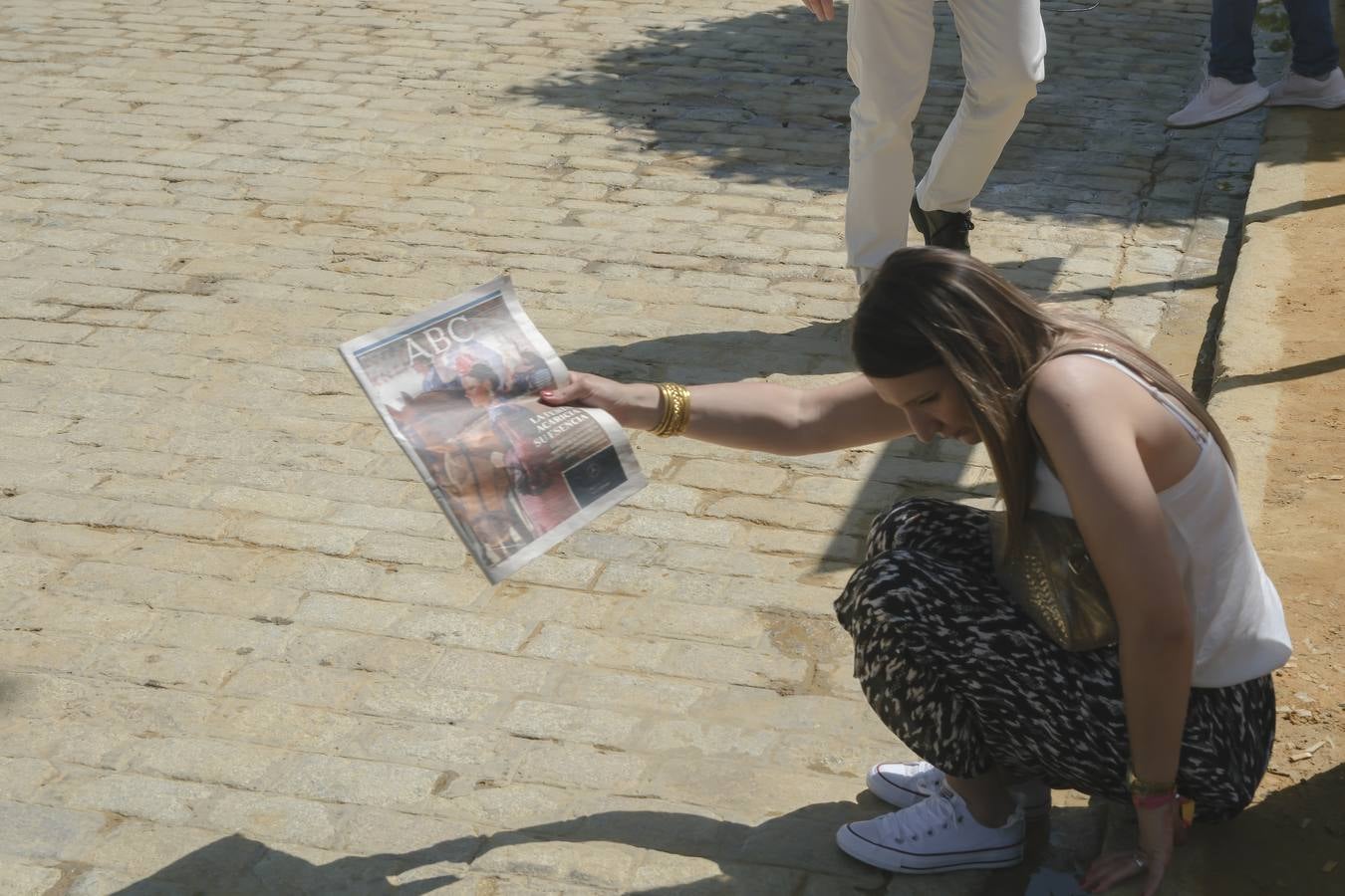 Ambiente durante el lunes en la Feria de Sevilla de 2024