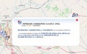 Cortada la autovía A-4 en sentido Sevilla a la altura de Fuentes de Andalucía por un accidente de tráfico