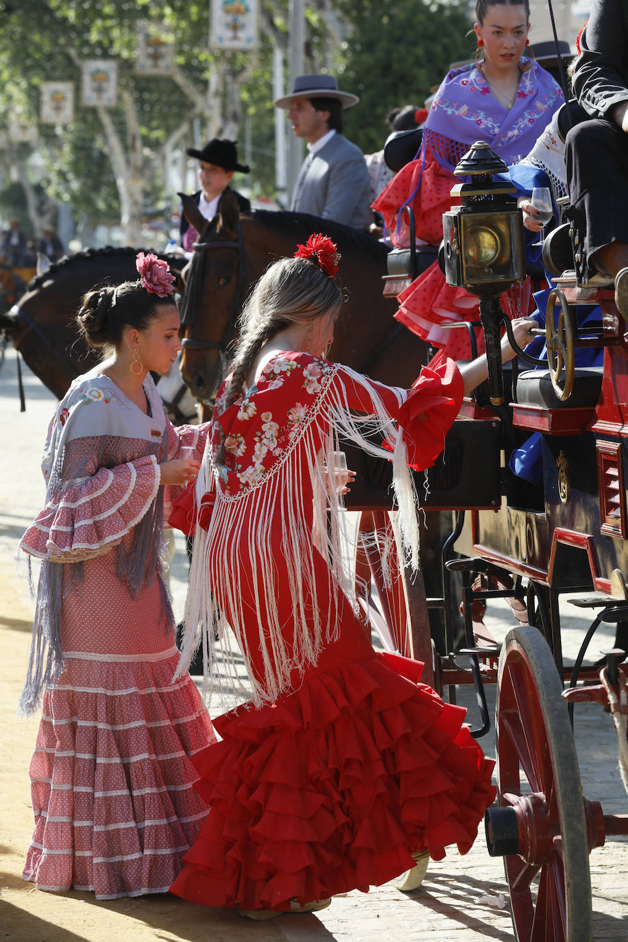 Ambiente durante el martes en la Feria de Sevilla de 2024