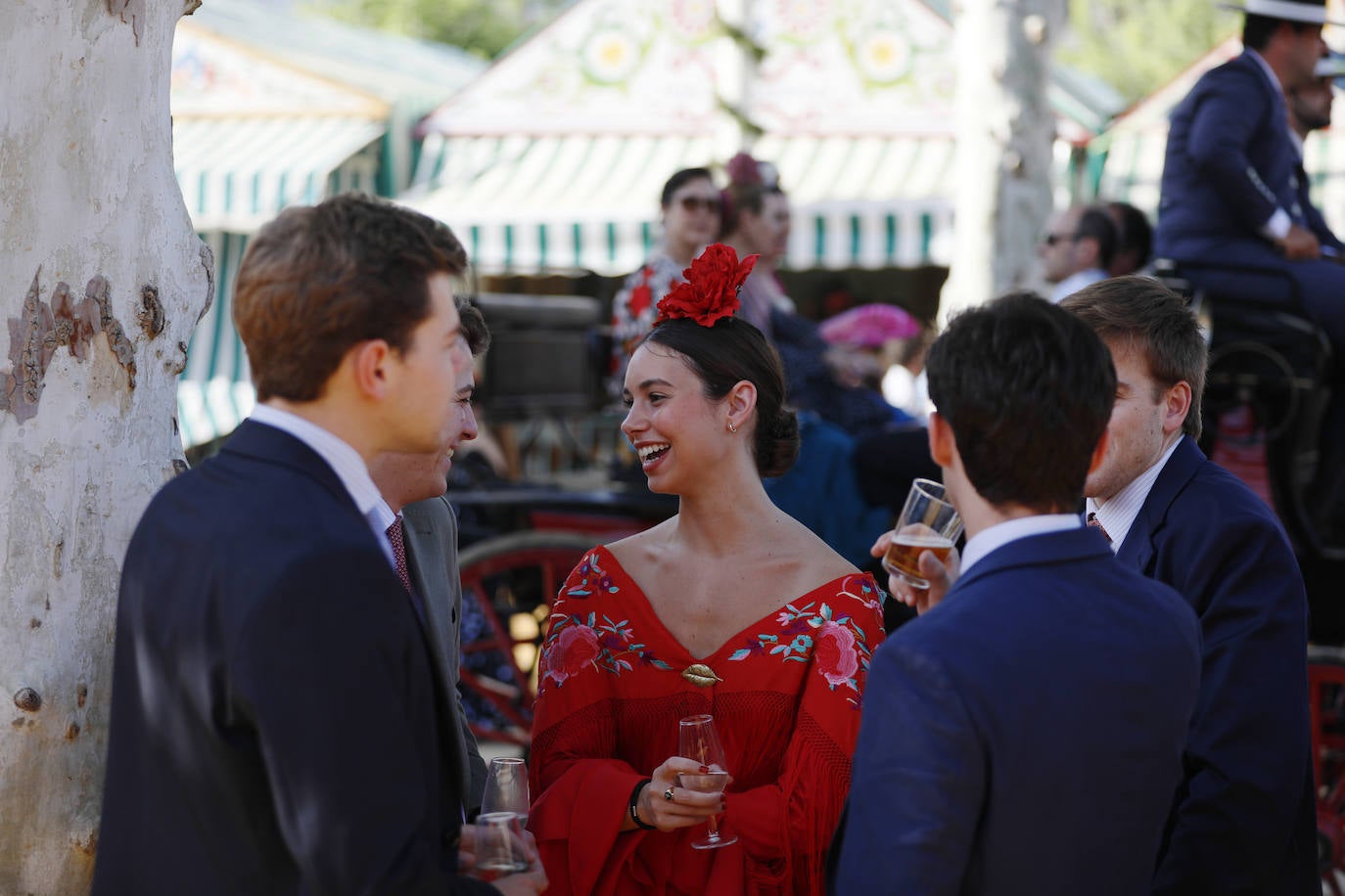 Ambiente durante el martes en la Feria de Sevilla de 2024