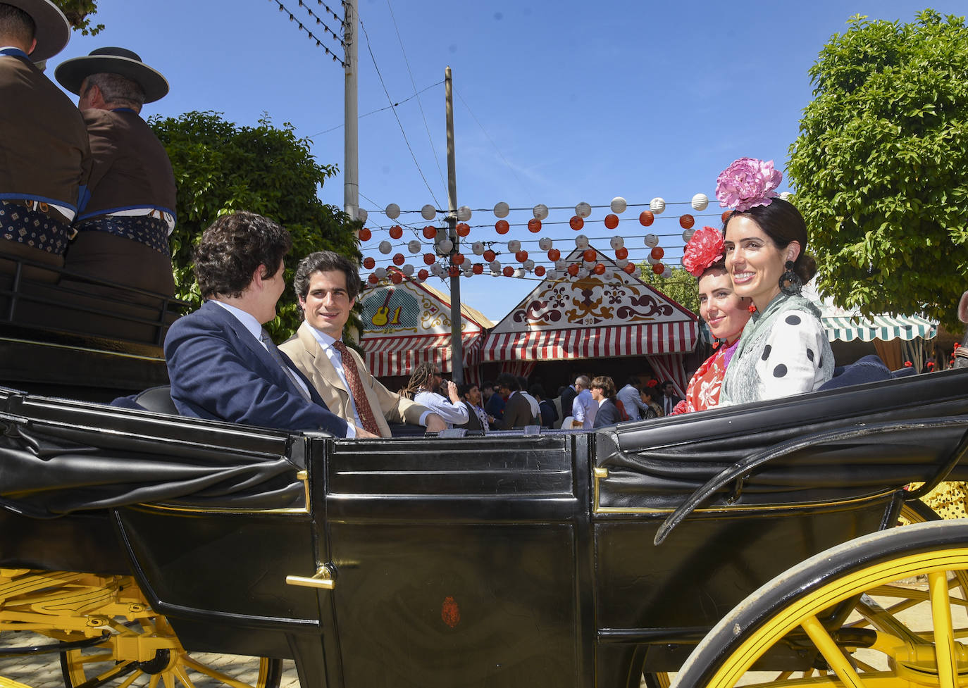 Los duques de Huéscar en el real de la Feria