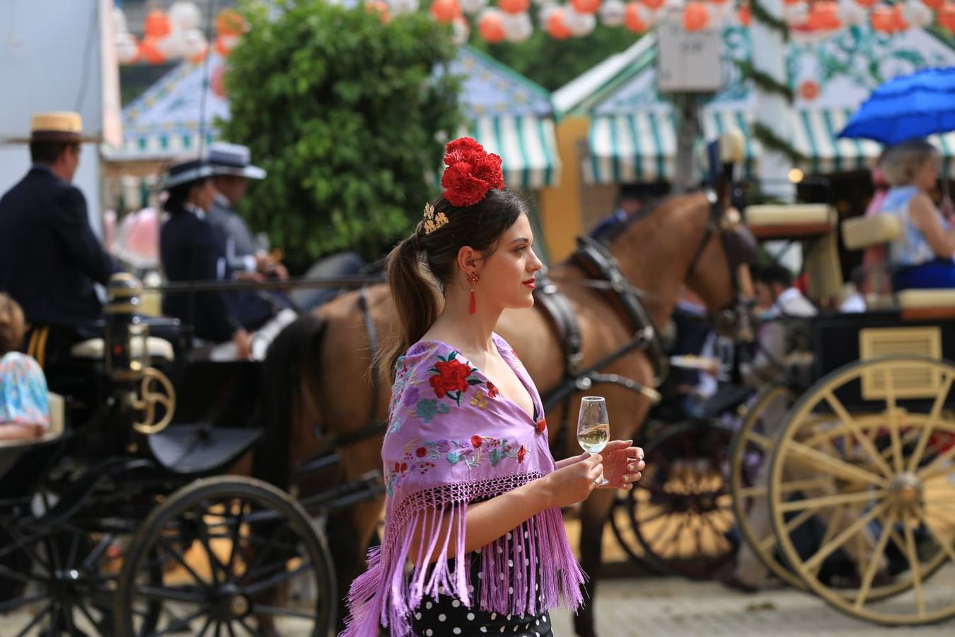 Ambiente en el real durante el miércoles de la Feria de Abril 2024