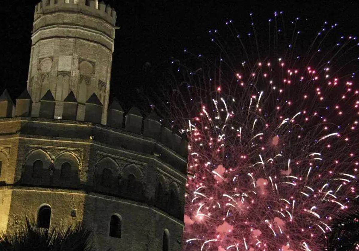 Fuegos artificiales que cerraron la Feria de Abril de 2018