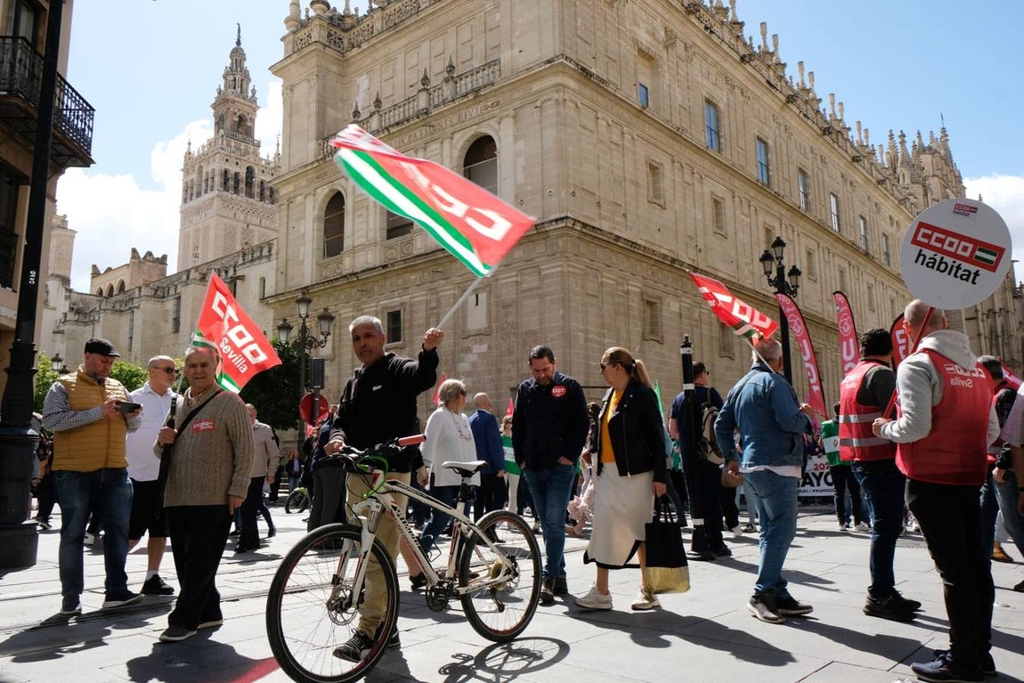 Manifestación por el 1 de Mayo celebrada en Sevilla