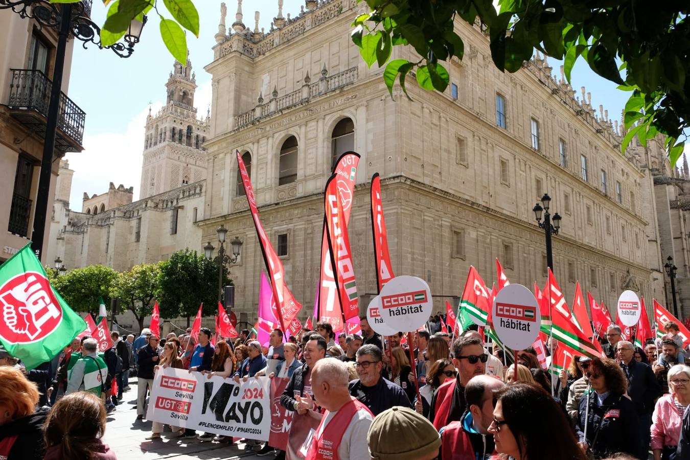 Manifestación por el 1 de Mayo celebrada en Sevilla