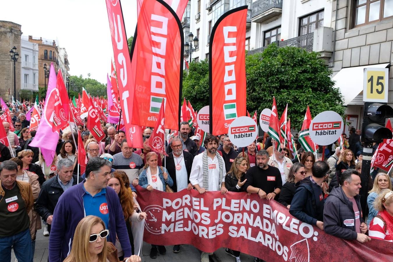 Manifestación por el 1 de Mayo celebrada en Sevilla