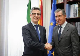 El presidente del TSJA traslada a Félix Bolaños las necesidades y los desafíos de la Justicia en Andalucía