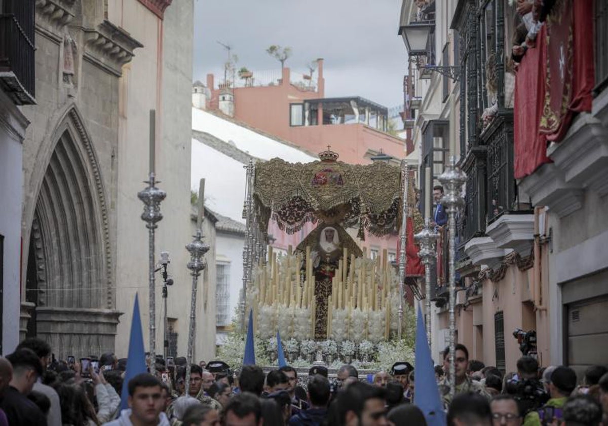 La Virgen de los Desamparados de San Esteban, hermandad que tuvo una nueva posición este 2024